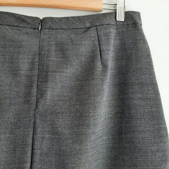 GAP - NEW Wool Blend A-Line Knee Length Centre Box Pleat Skirt Gray Sz 8 - Picture 9 of 12